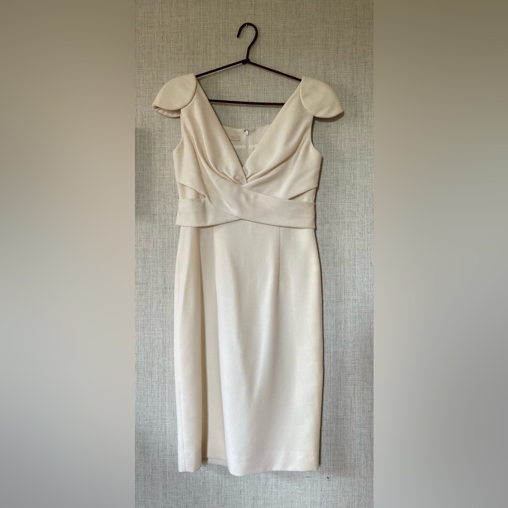 Alexander McQueen 2010 tea dress in off white.